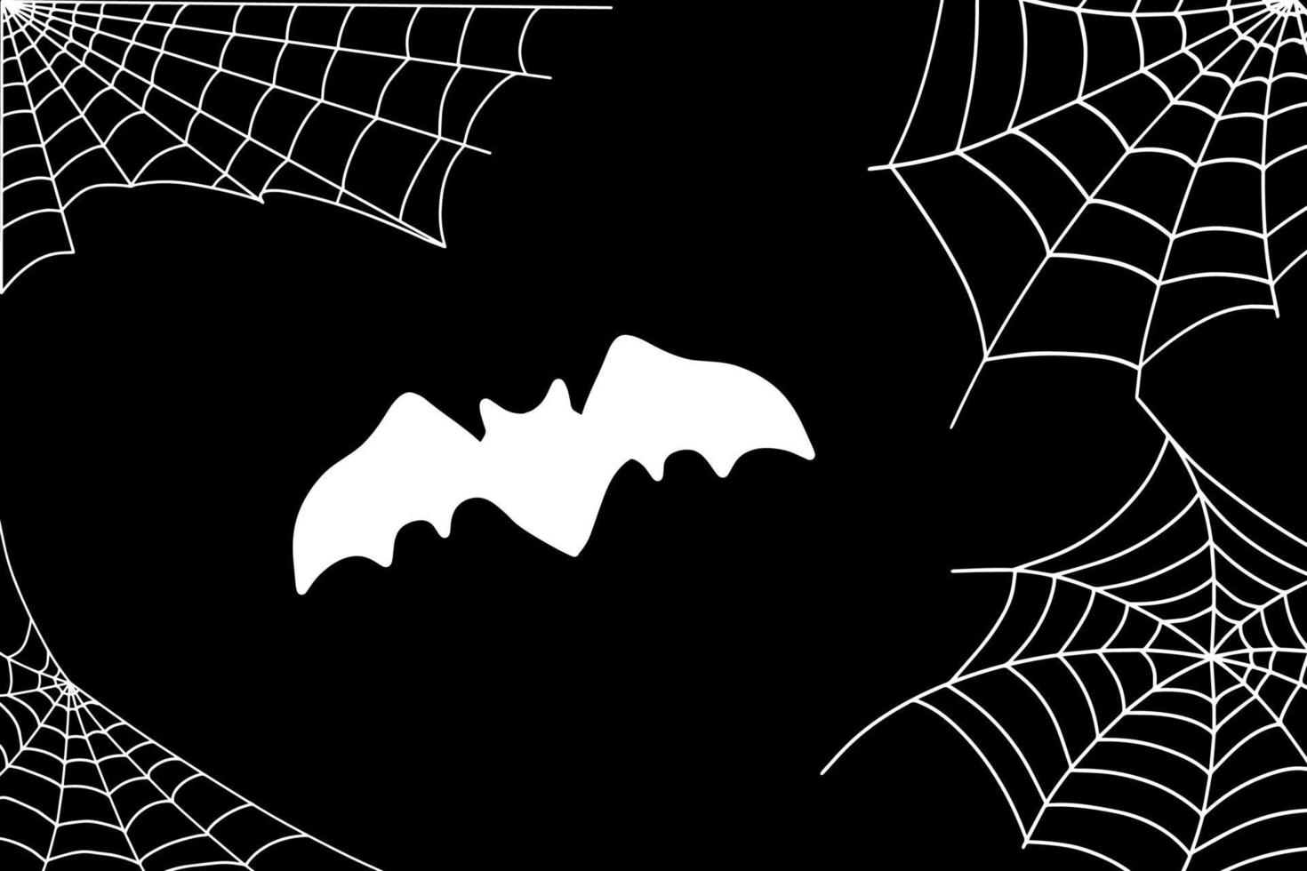 Spider web set isolated on dark background. Creepy Halloween web. Spider web for Halloween design isolated on black background. Vector illustration.