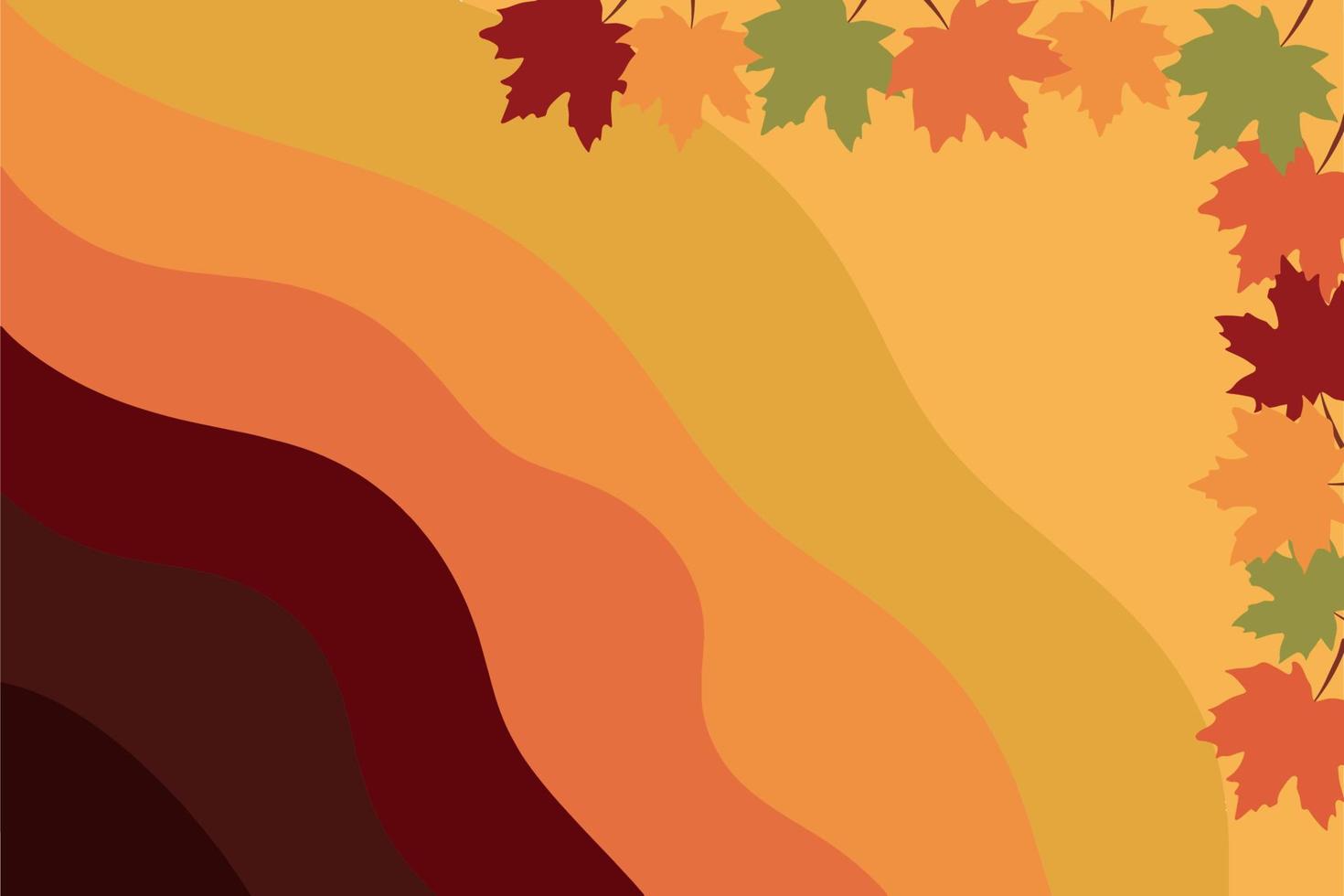 Abstract floral illustration. Background with falling autumn leaves vector