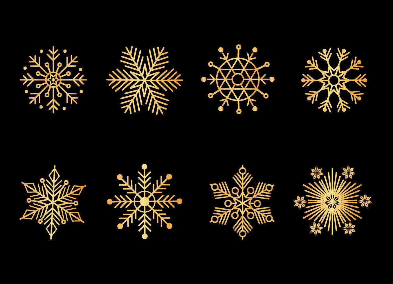 Snowflake icons set. Editable vector pictogram isolated on white background. Trendy contour symbols for mobile apps and website design. Premium icon pack in trendy line style