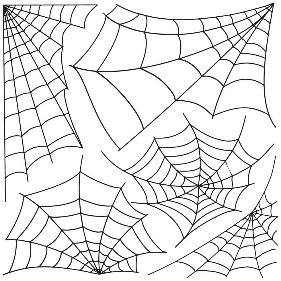 un conjunto de iconos web de garabatos. un símbolo de halloween. boceto de una ilustración de stock vectorial. vector