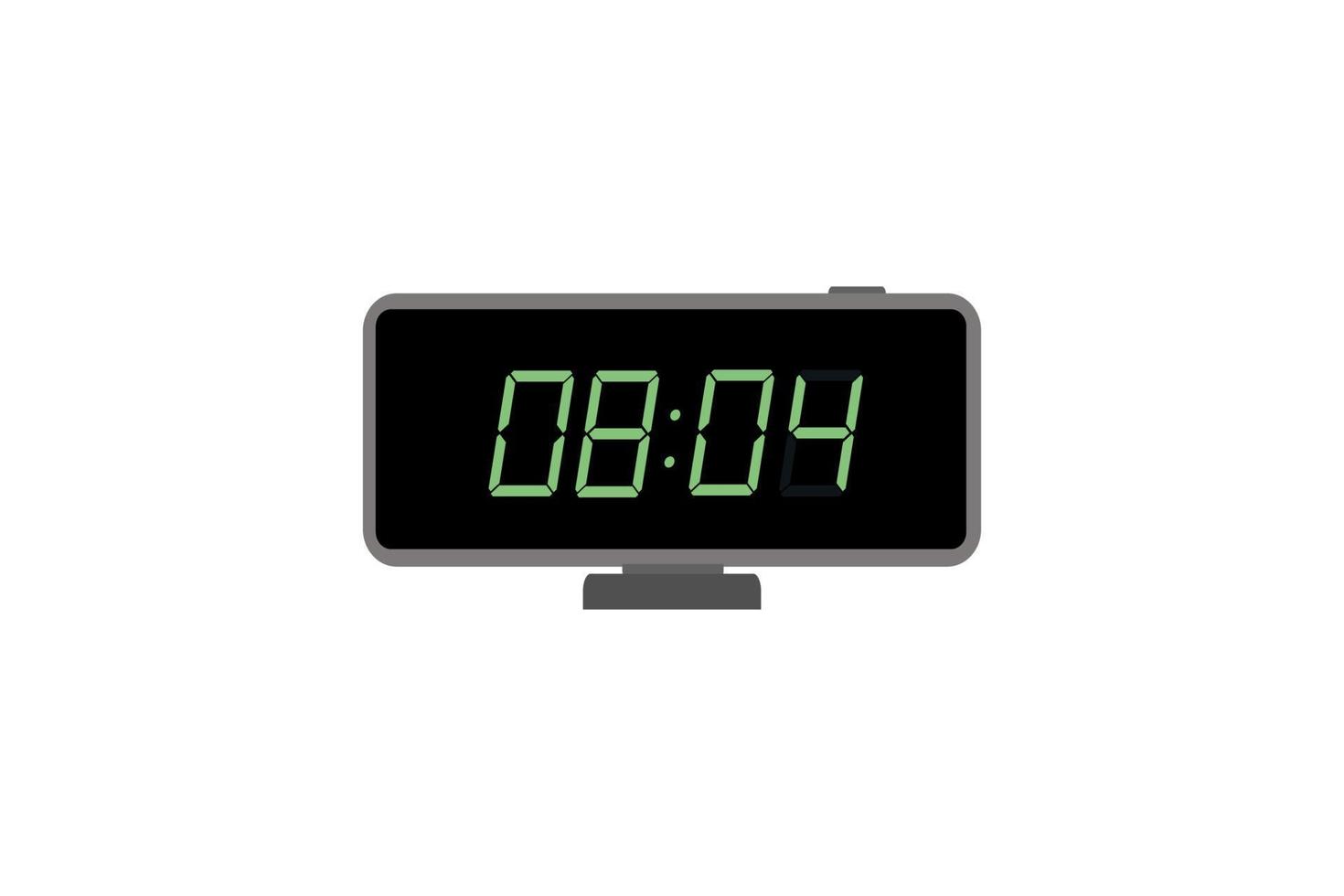 reloj electronico ilustración vectorial sobre un fondo blanco vector