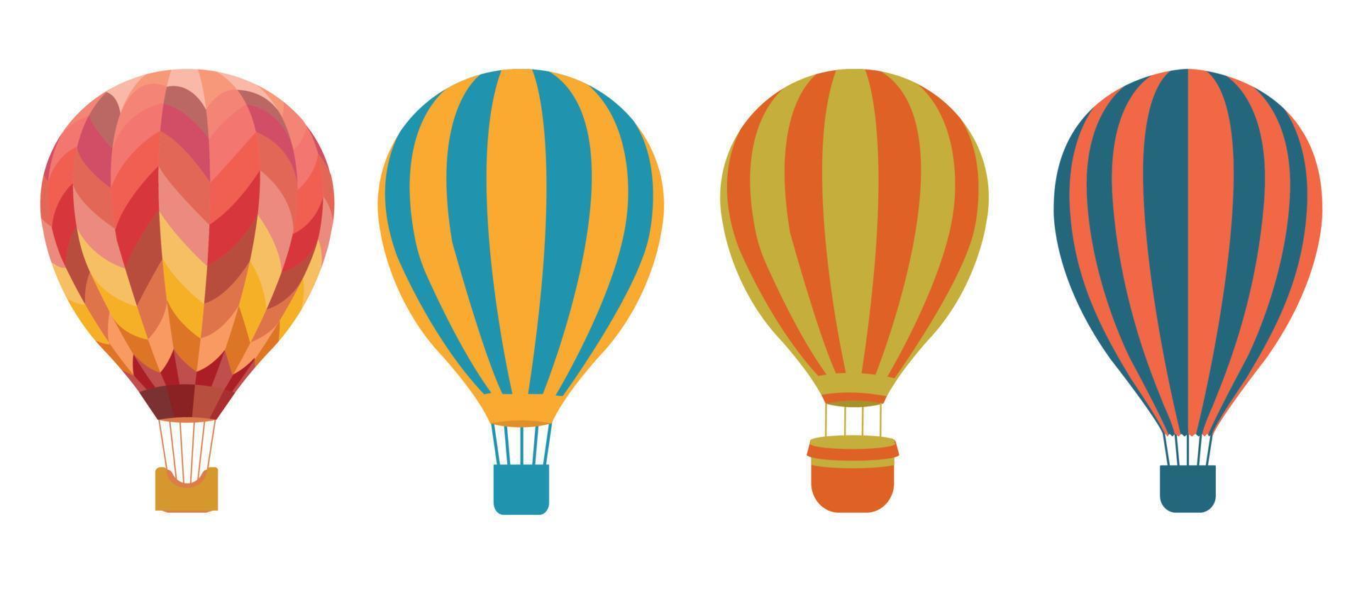 globos multicolores. ilustración de color brillante sobre un fondo blanco. vector. vector