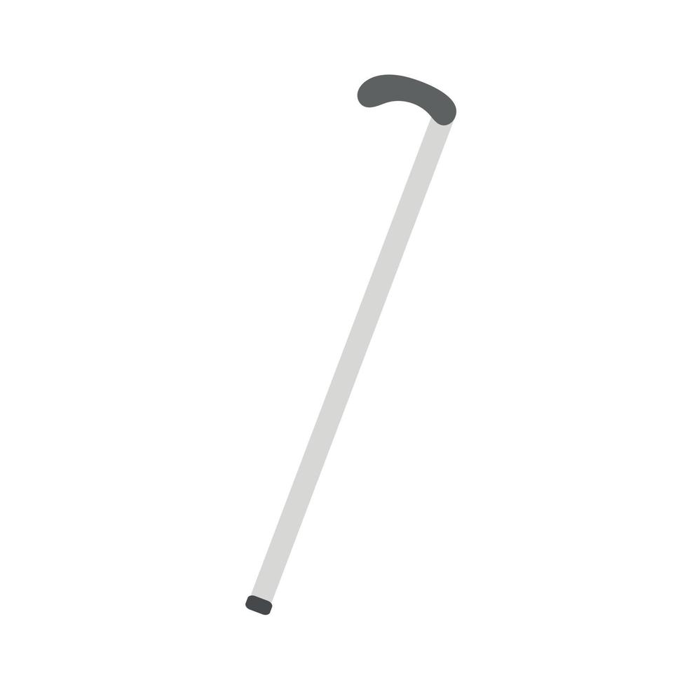 Walking stick. Crutch equipment for walking a pensioner. Means of transportation. A medical device for the elderly vector