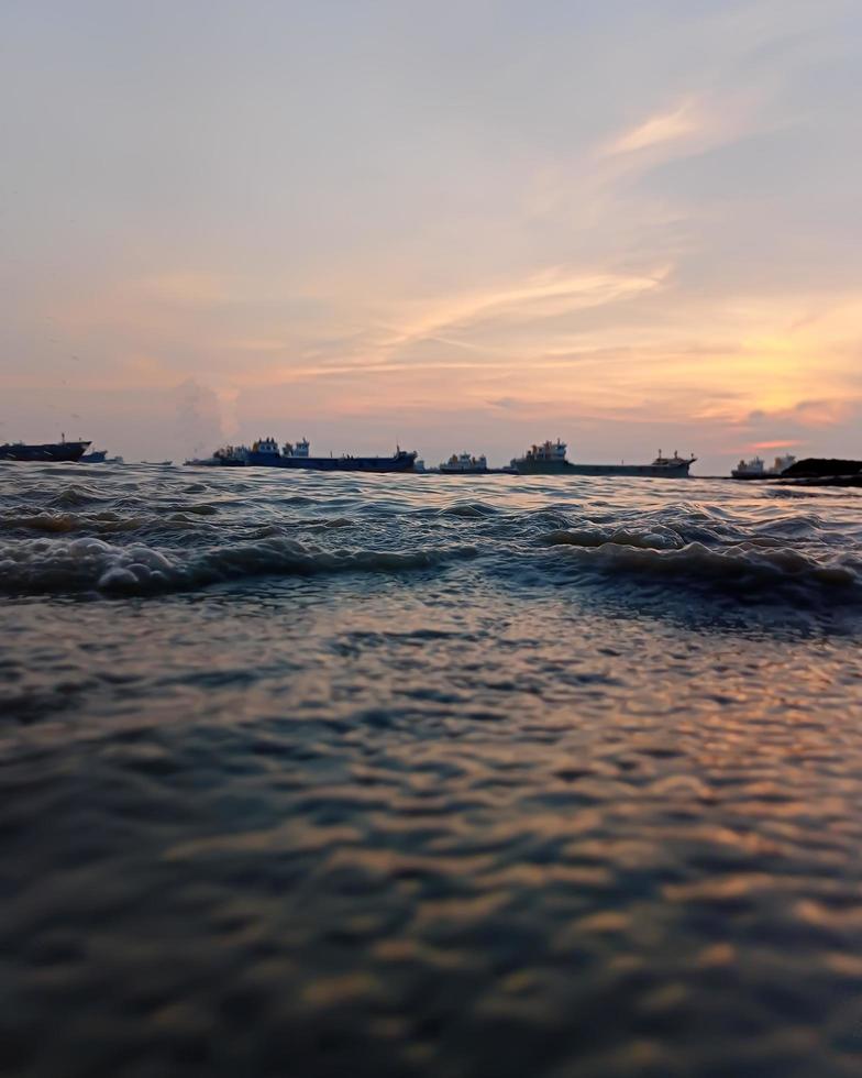 Sea wave on the beach Free Photo. photo