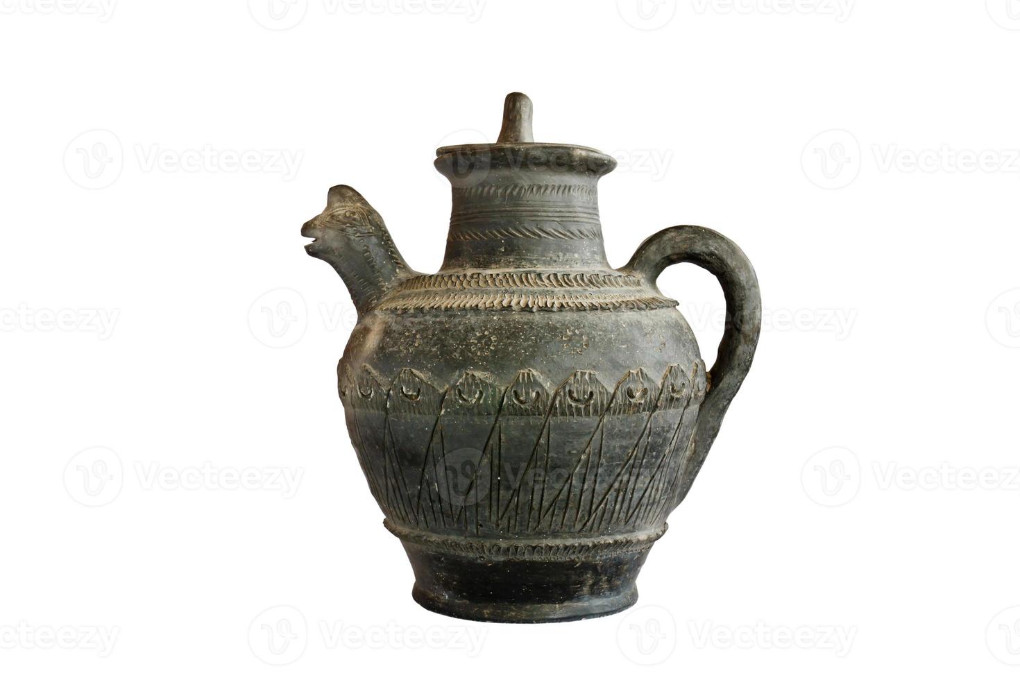 old jug on white photo