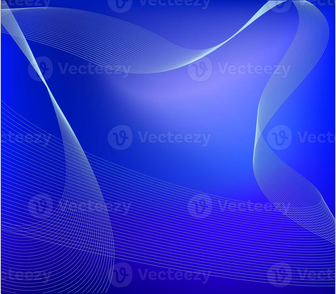 Background wavy lines gradient blue color photo