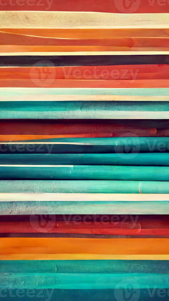 Abstract background of colorful cylinders or straws 3D illustration photo