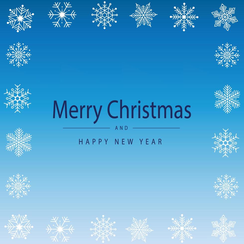 Merry Christmas and Happy New Year greeting card vector