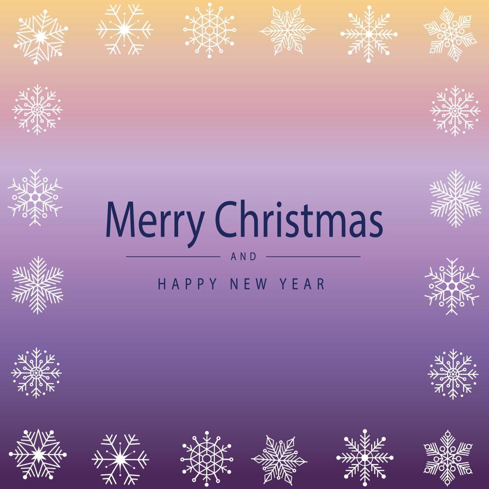 Merry Christmas and Happy New Year greeting card vector