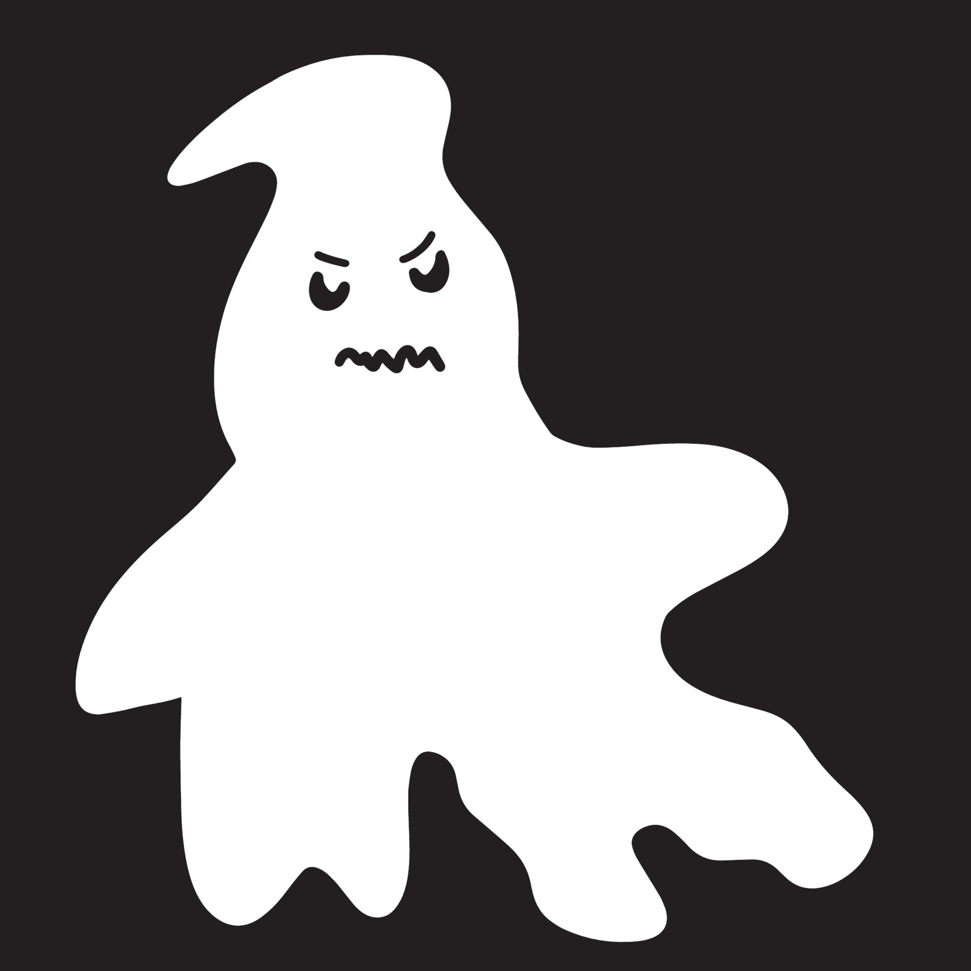 Halloween white ghost on a transparent background. Ghost with abstract  shapes. Halloween white ghost party element PNG. Scary ghost image with a scary  face. 11016941 PNG