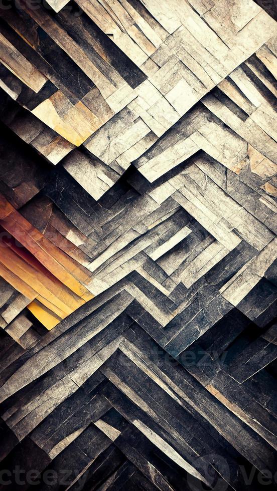 Black abstract geometric background. Modern shape concept 3D illustration photo