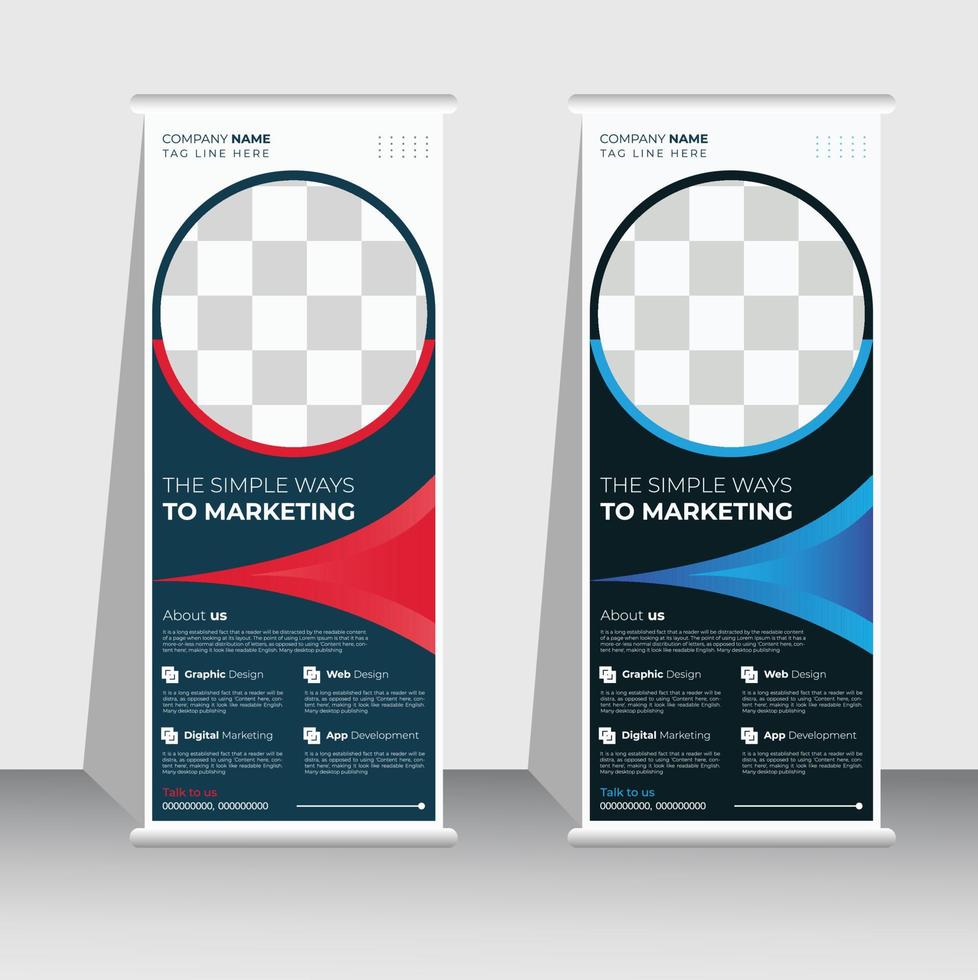 Roll up Banner Design vector