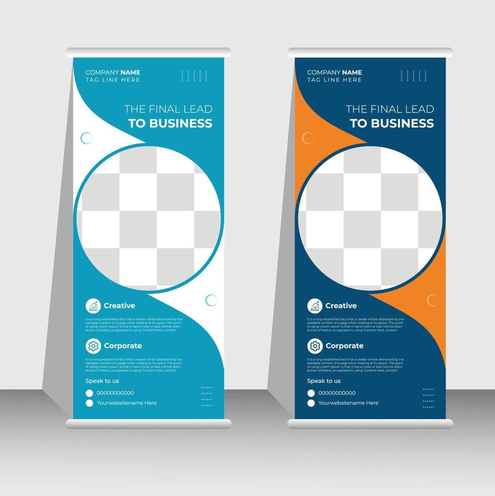 Roll up Banner Design vector