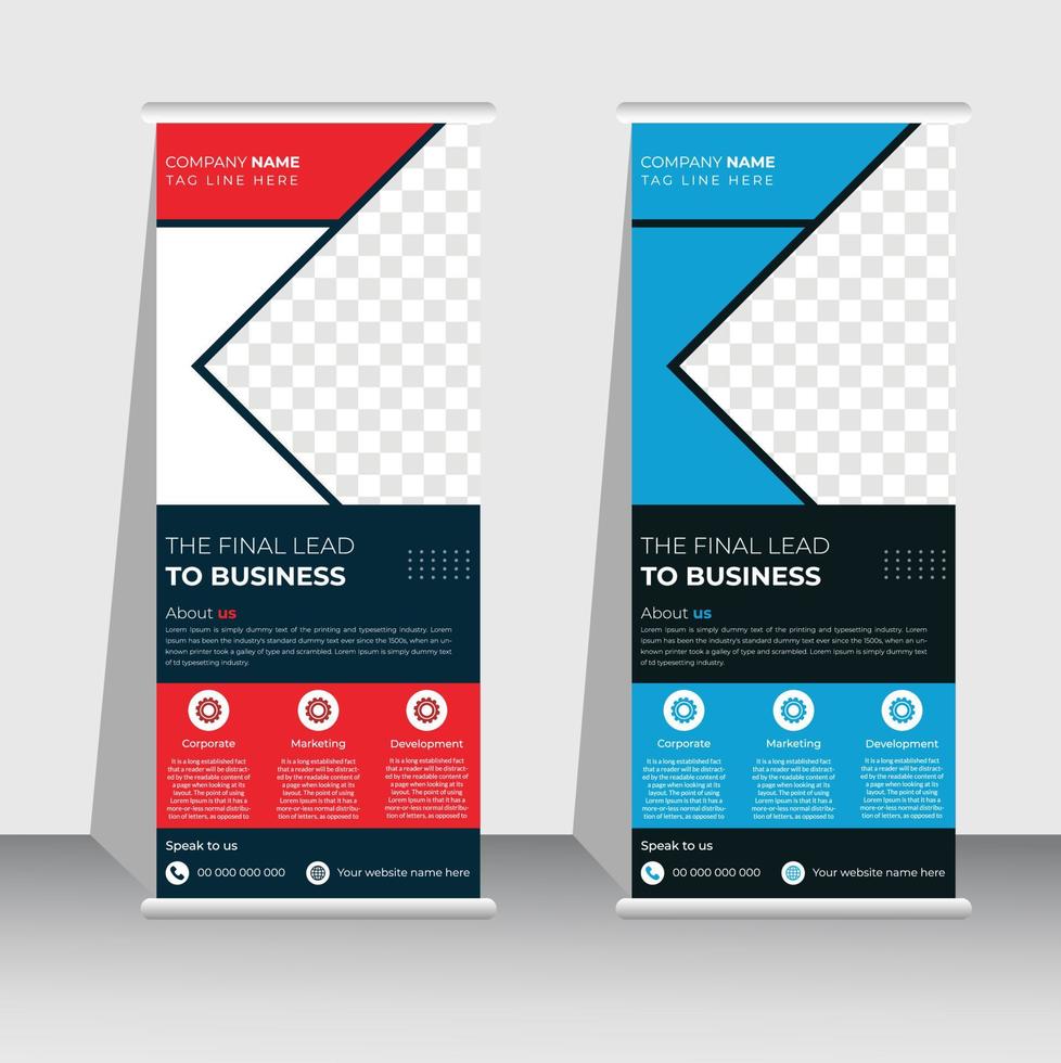 Roll up Banner Design vector