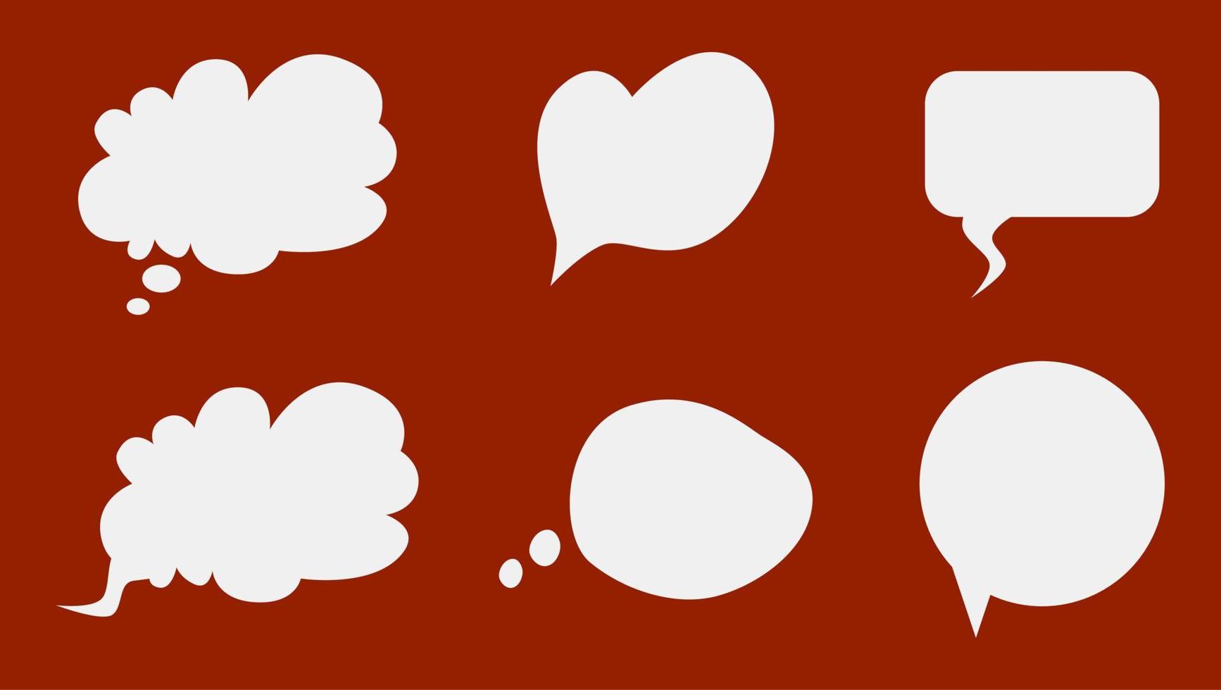 set of speech bubbles for comic vector