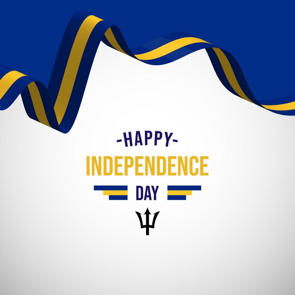 plantilla de diseño de vector de celebración del día de la independencia de barbados