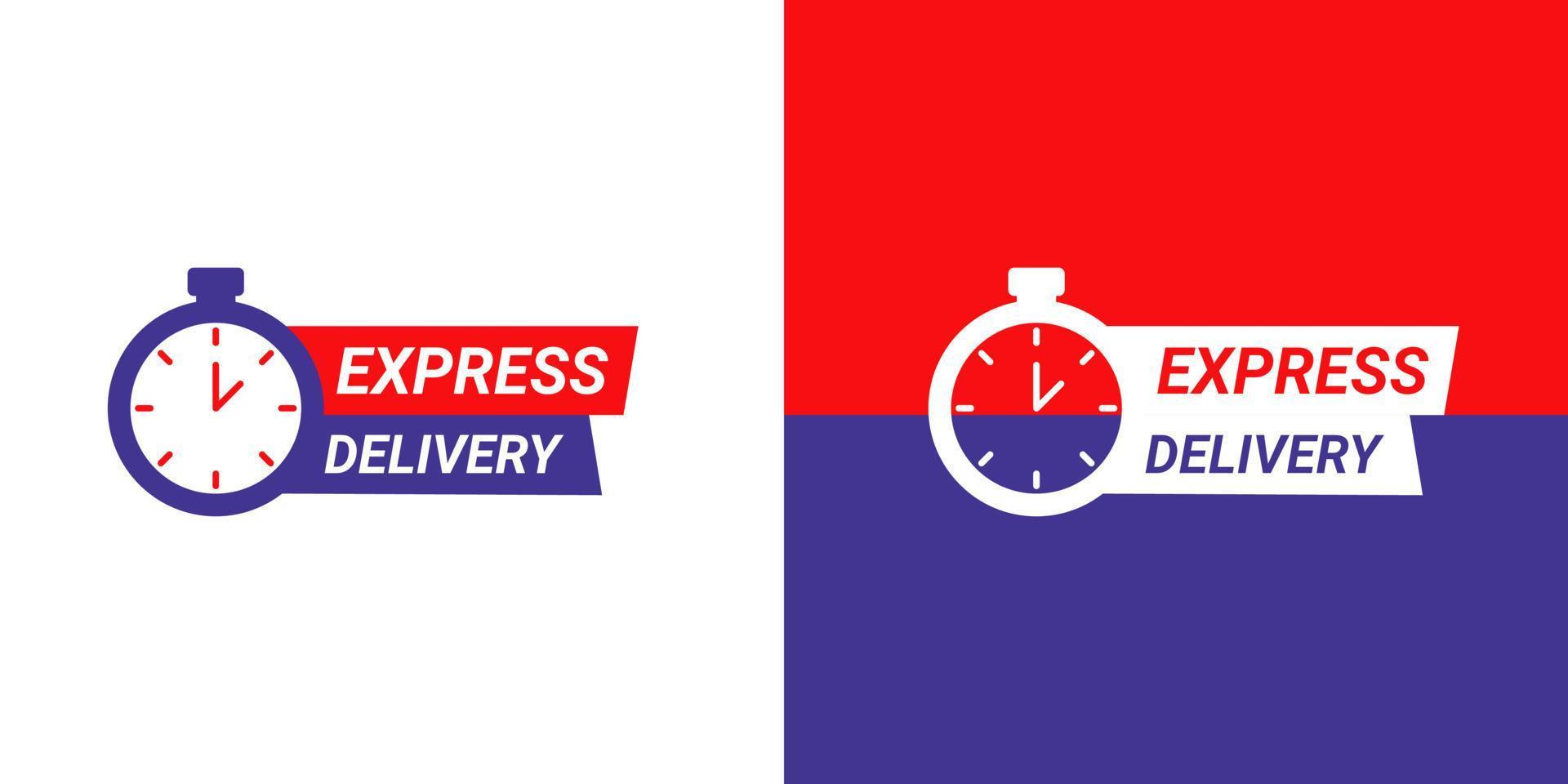 Express delivery timer stopwatch. Modern simple icon symbol logo sign. vector
