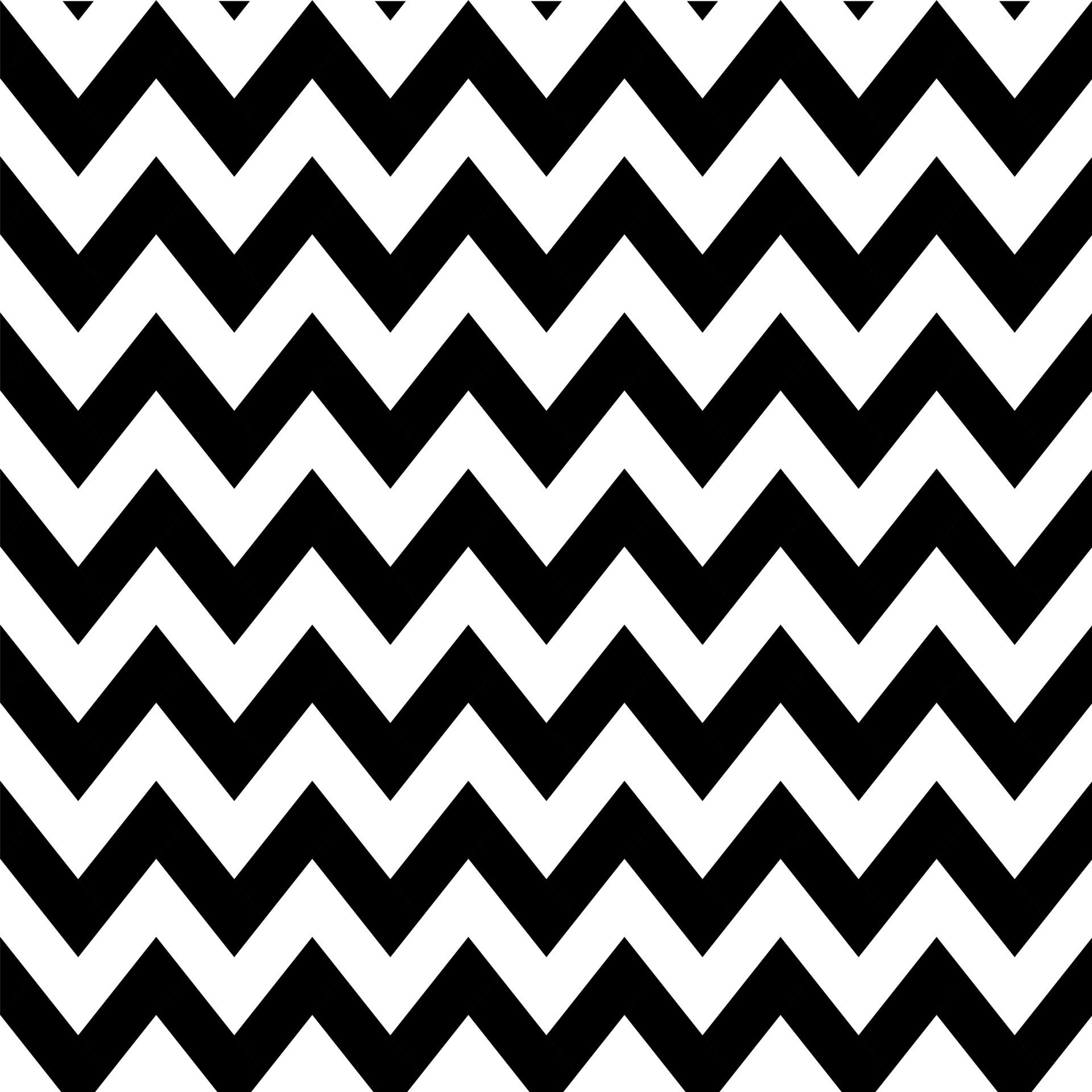 Cama tapizada con estampado en líneas zigzag negro y blanco, 180 x 200 cm