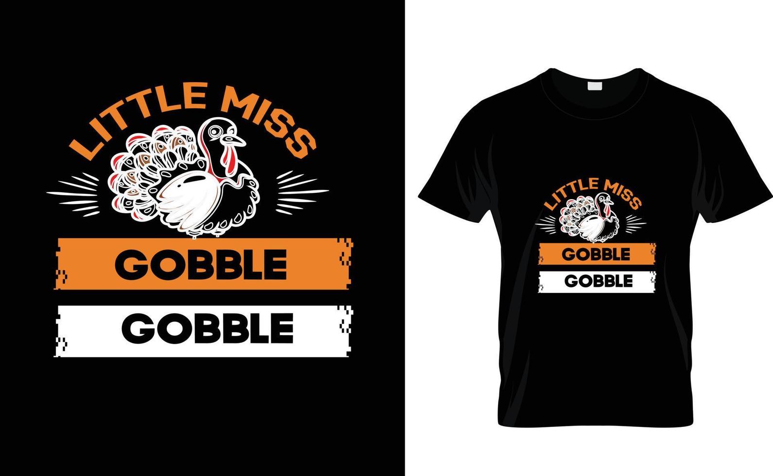 LITTLE MISS...THANKSGIVING T SHIRT vector