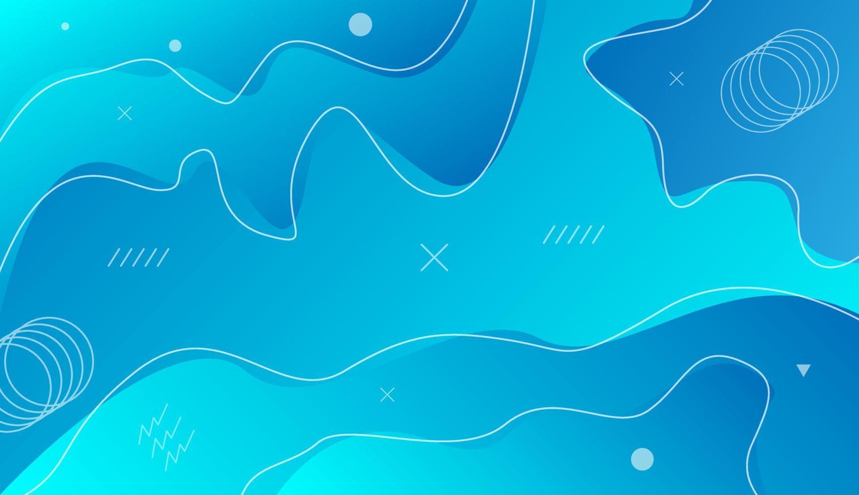 Bright blue fluid background with dynamic colors vector