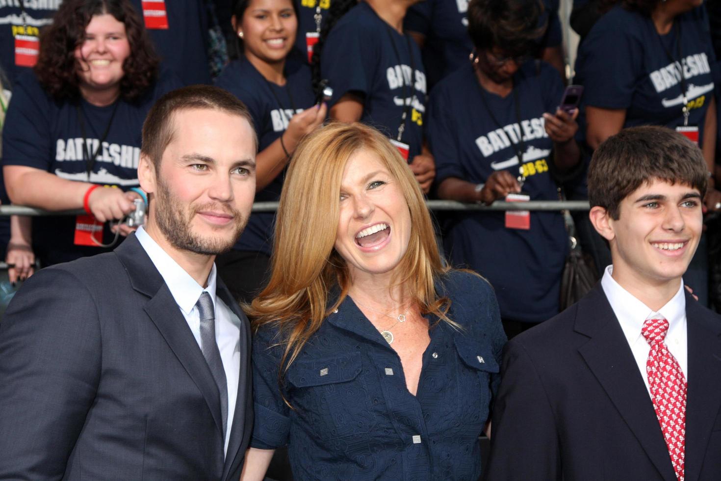 LOS ANGELES - MAY 10 - Taylor Kitsch, Connie Britton arrives at the Battleship LA Premiere at Nokia Theater  LA Live on May 10, 2012 in Los Angeles, CA photo