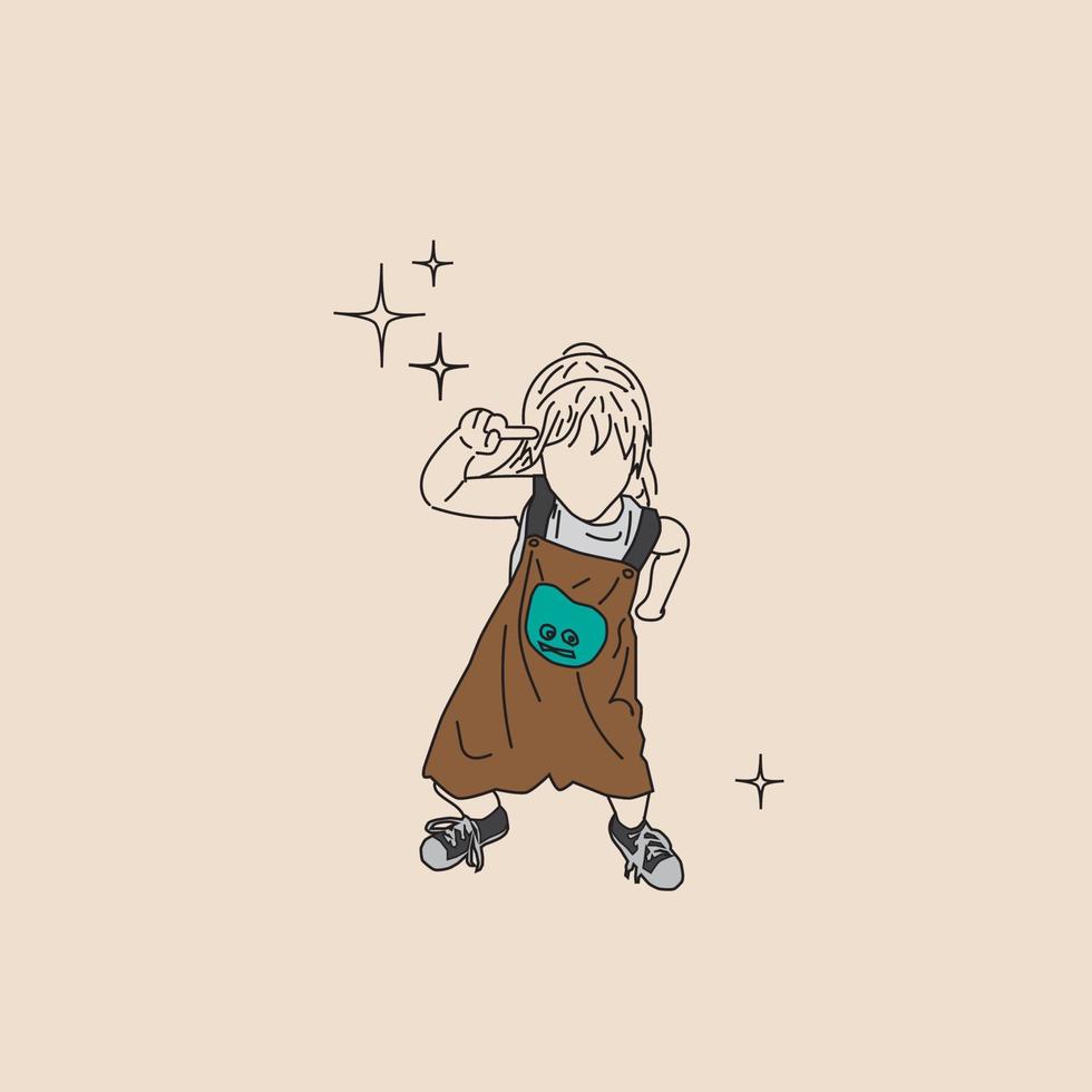 Girl Dance Illustration vector