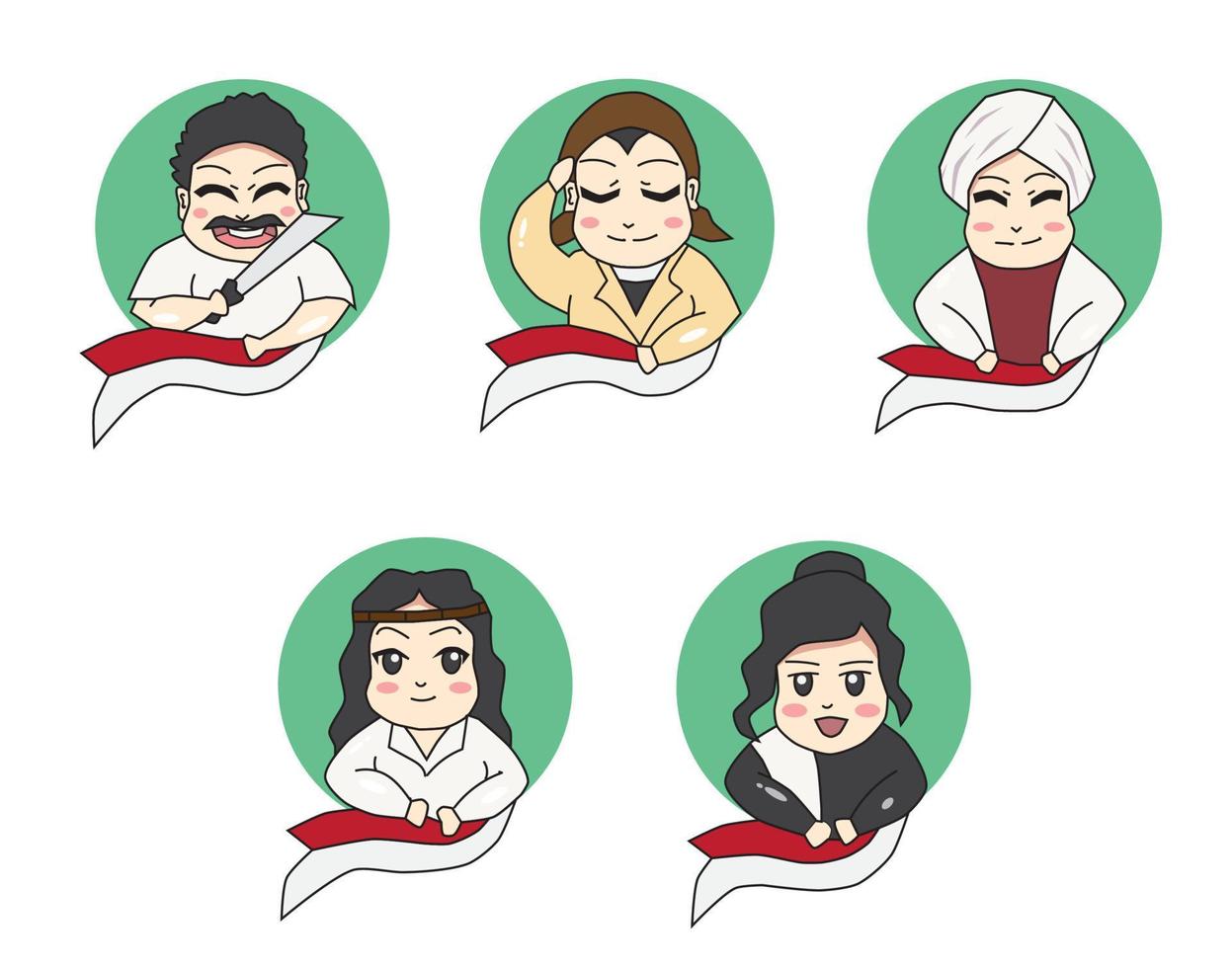 Indonesian National Heroes vector