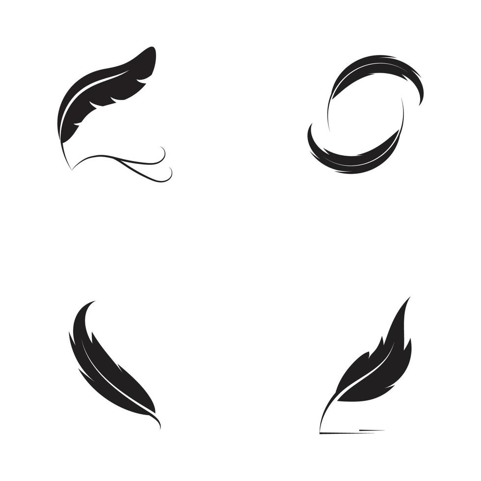 Feather logo vector template