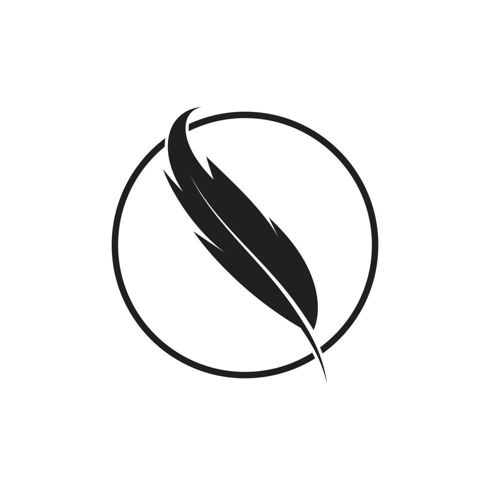 Feather logo vector template