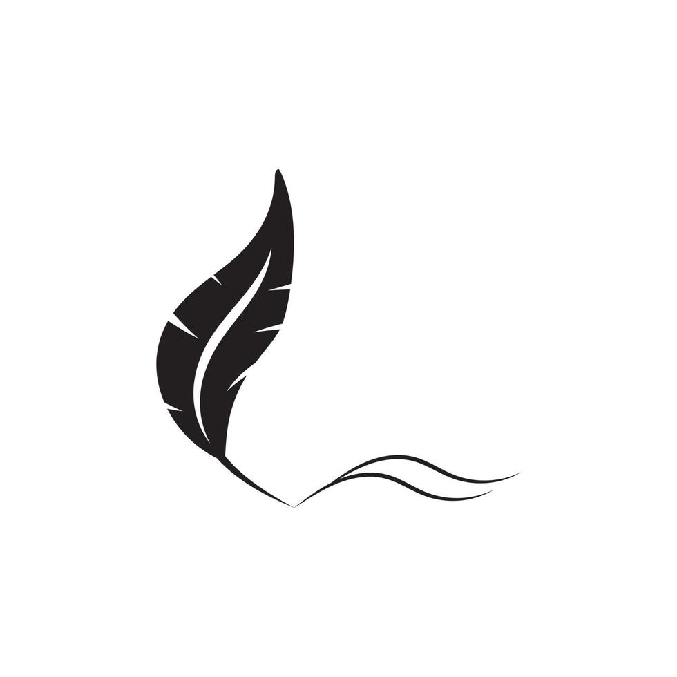 Feather logo vector template