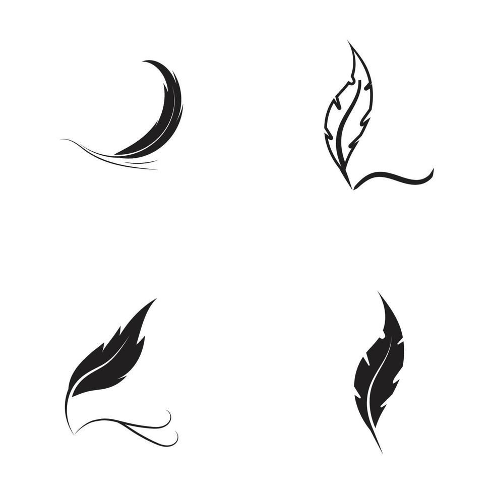 Feather logo vector template