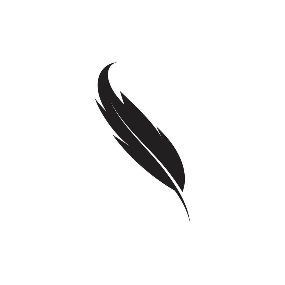 plantilla de vector de logotipo de pluma