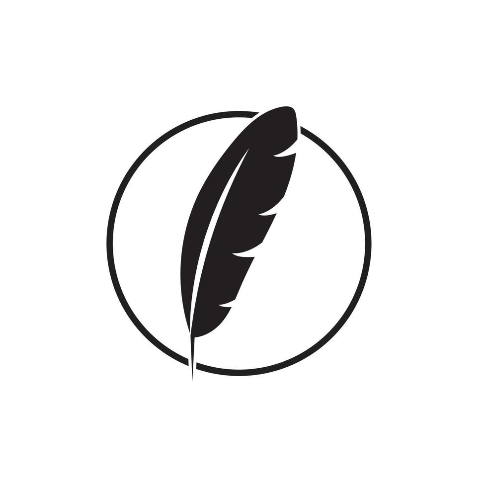 Feather logo vector template