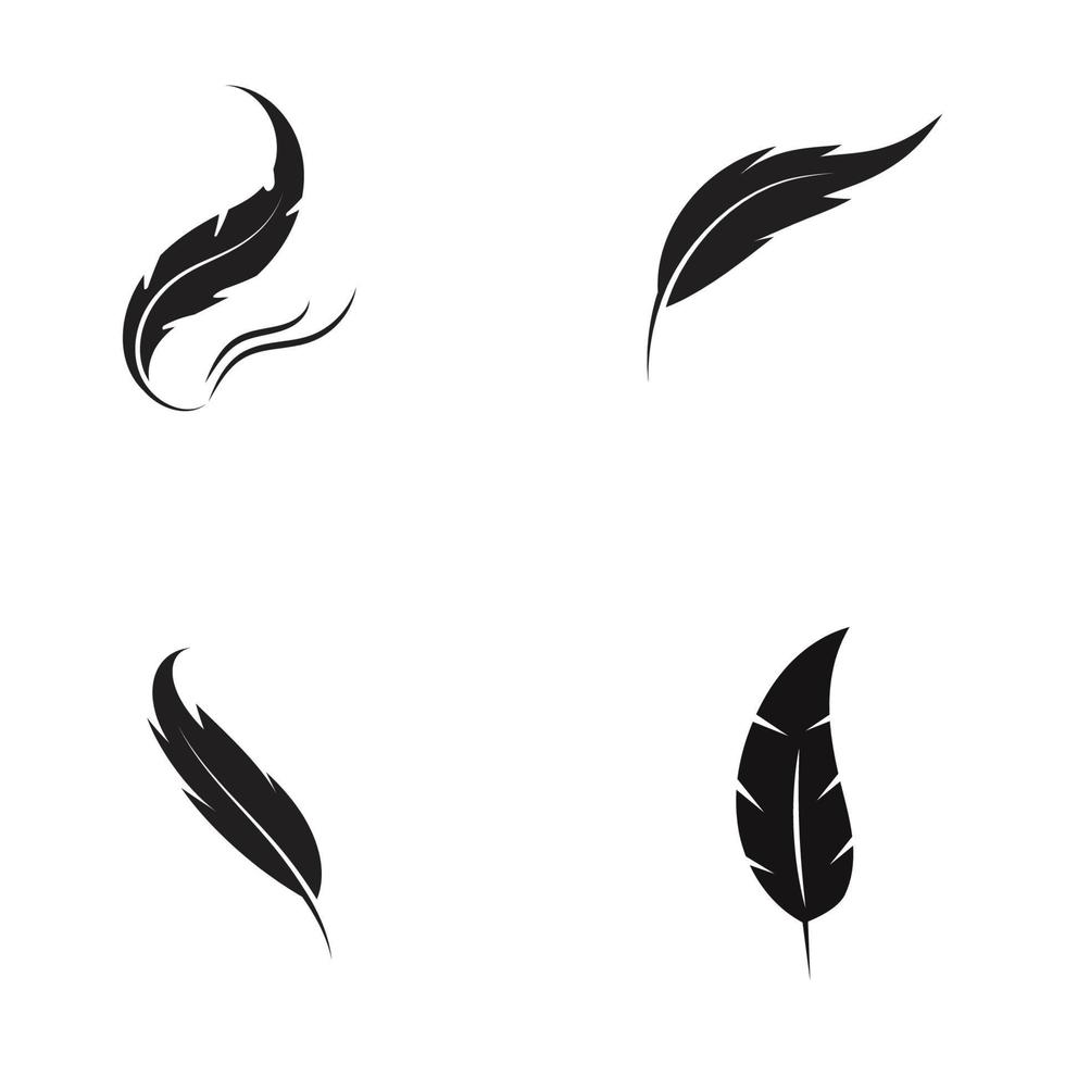 Feather logo vector template