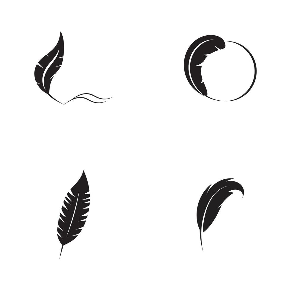 Feather logo vector template