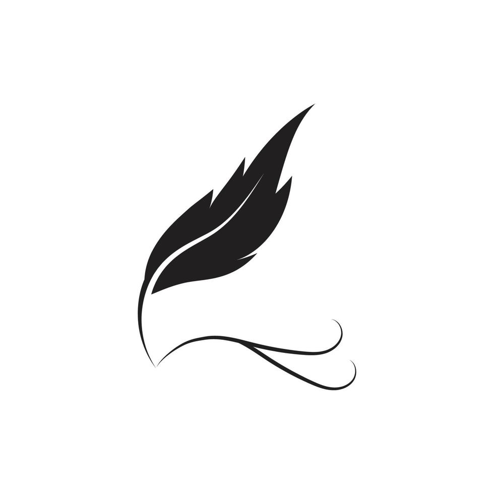 Feather logo vector template