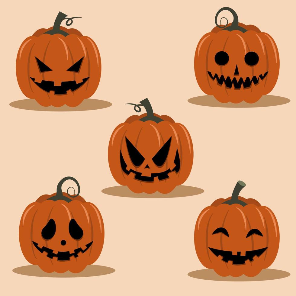 ilustración de calabaza de hallowen vector