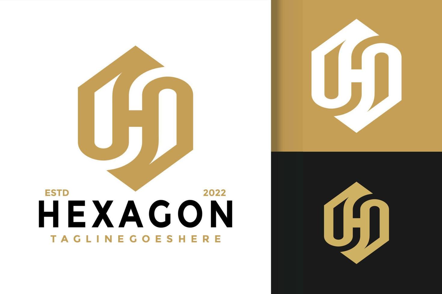 diseño de logotipo de hexágono de letra h, vector de logotipos de identidad de marca, logotipo moderno, plantilla de ilustración vectorial de diseños de logotipos