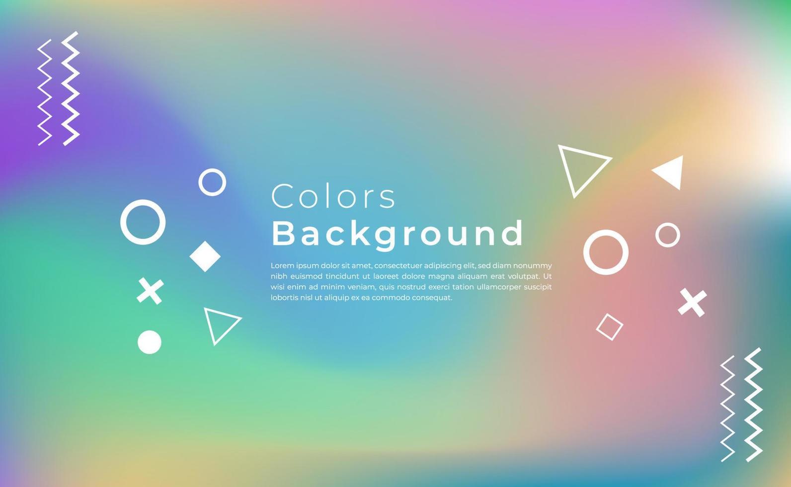 Dynamic Pastel Gradient Color Background with Geometric Ornament. Perfect for Landing Pages, Background Decorations, Banners, Advertising Promotions and More. vector