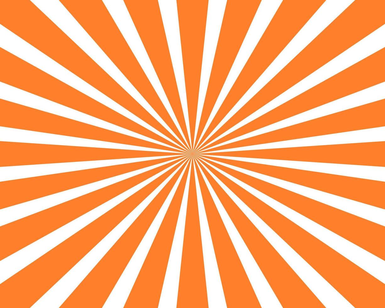 fondo de rayos de sol naranja y blanco vector