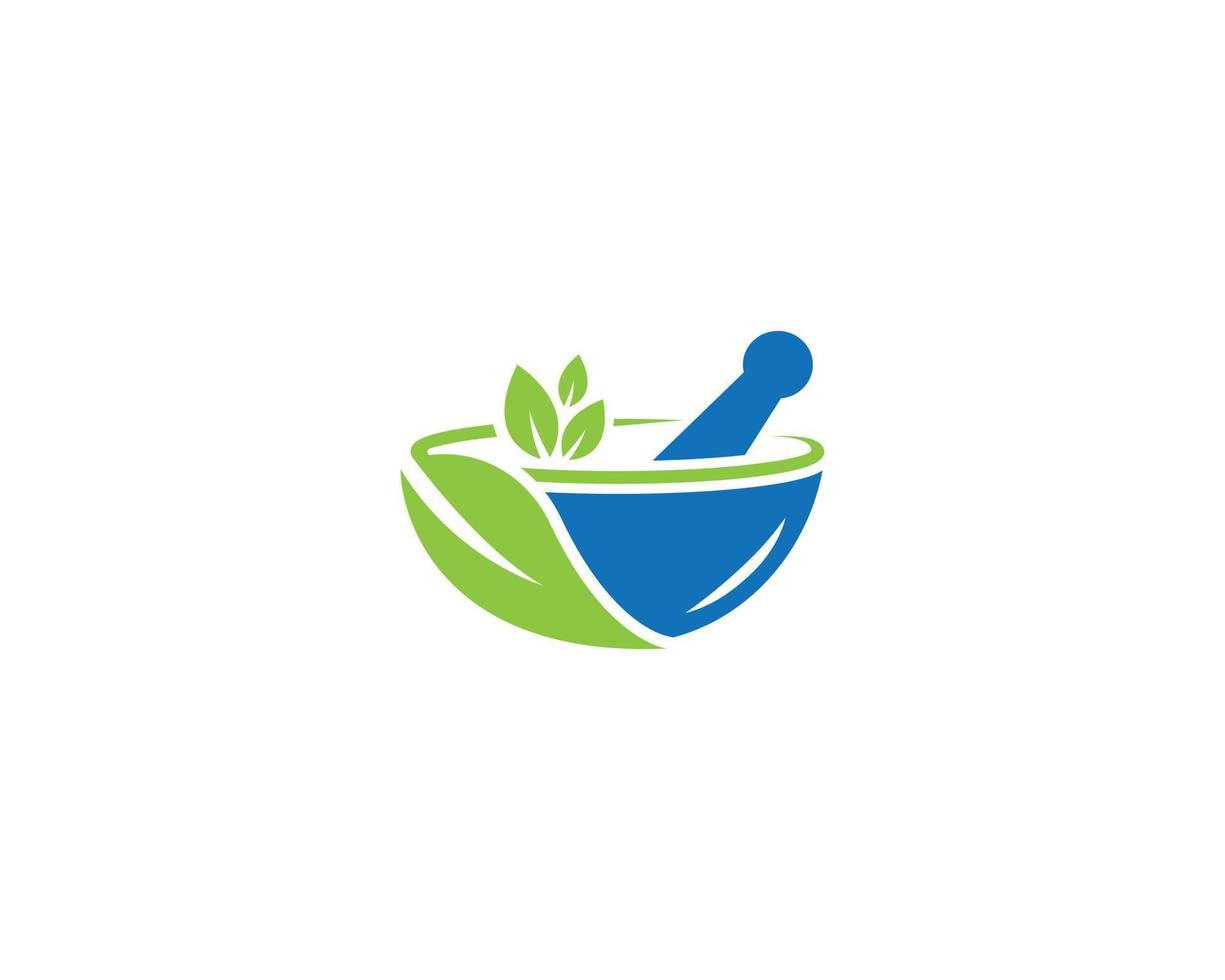 plantilla de diseño de logotipo de concepto creativo médico y herbal de farmacia. vector