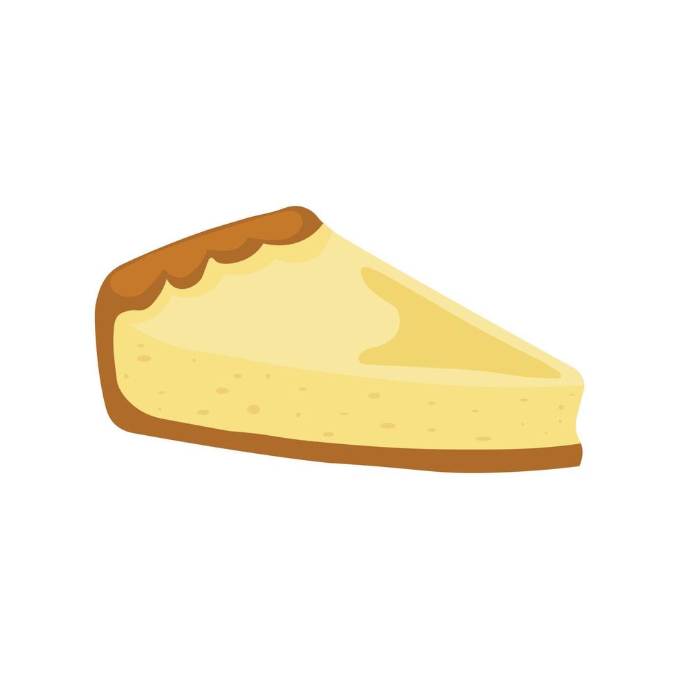 Piece of cheesecake cake vector