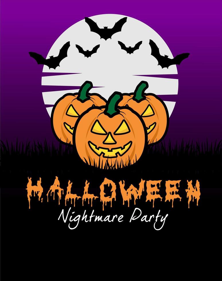 illustration vector of halloween party