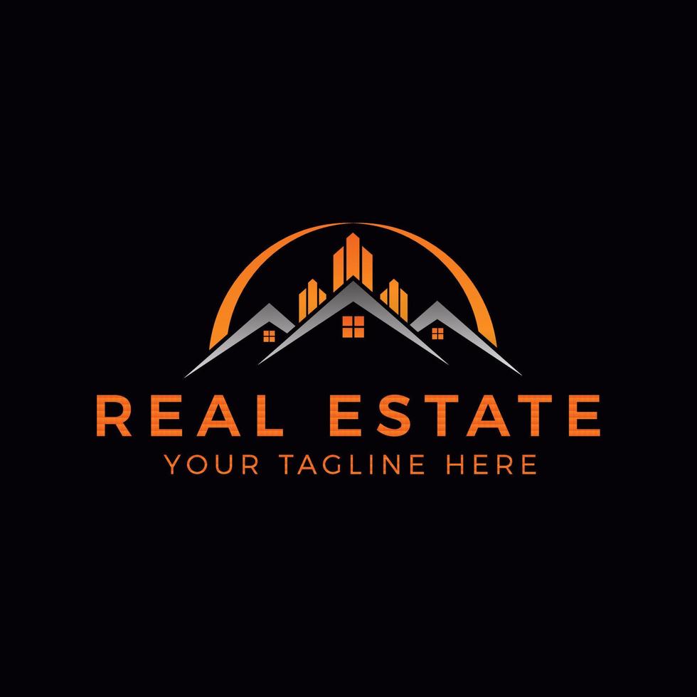 Real estate logo design, home logo design vector template, house vector design