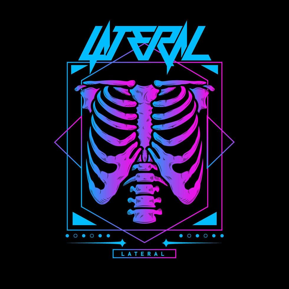 RIBCAGE STREETWEAR DESIGN MODERN ART GEOMETRY vector