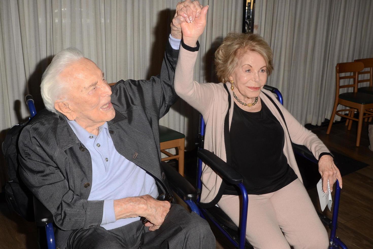 LOS ANGELES - MAY 4   Kirk Douglas, Anne Douglas at the 25th Anniversary of the Anne Douglas Center at the LA Mission on May 4, 2017 in Los Angeles, CA photo
