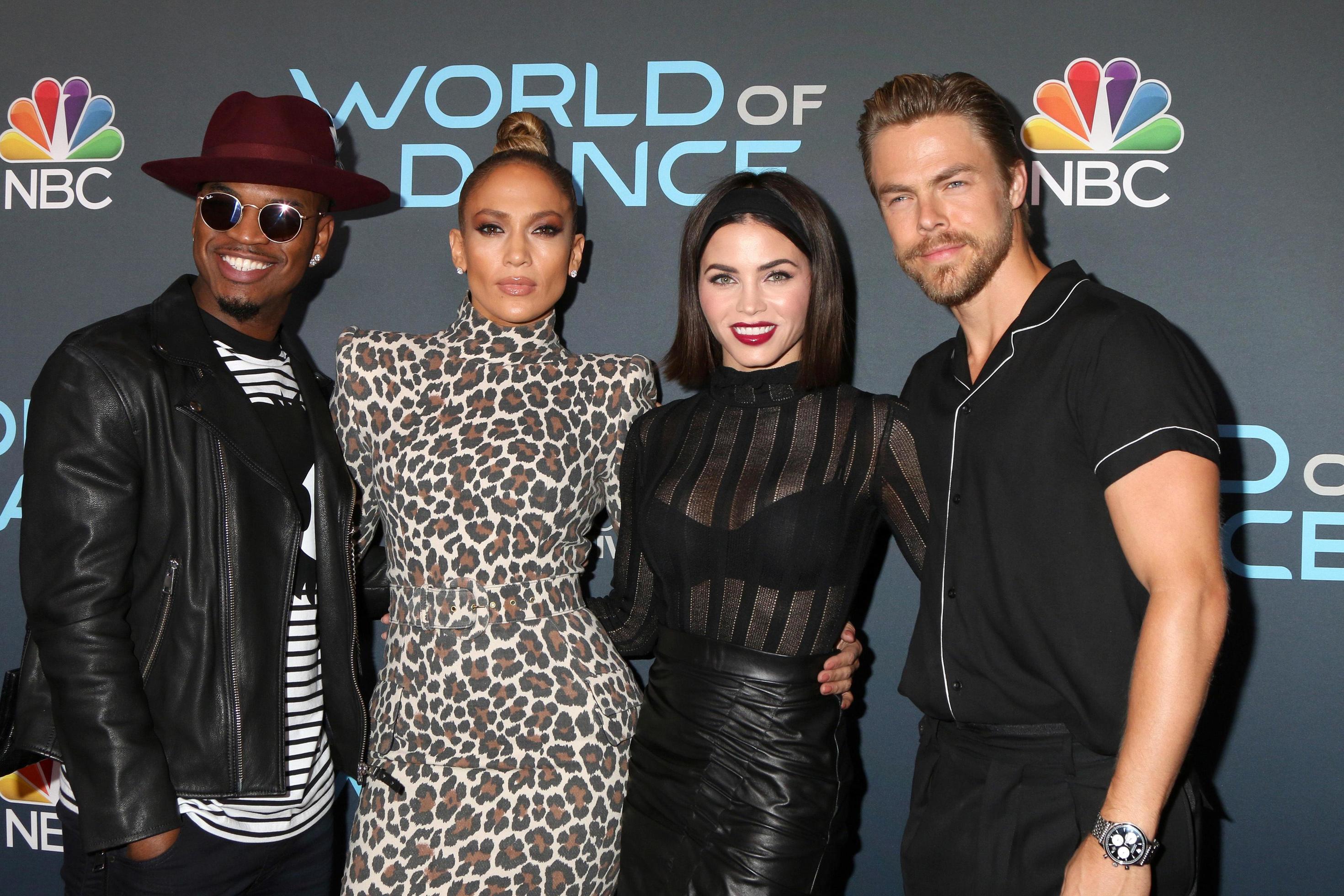 LOS ANGELES - MAY 1 Ne-Yo, Jennifer Lopez, Jenna Dewan, Derek Hough at