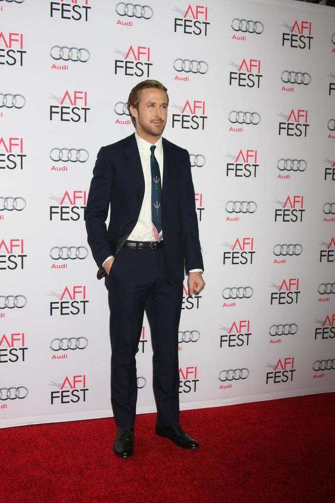 LOS ANGELES - NOV 05 - Ryan Gosling at the AFI Fest 2015 - Presented by Audi - The Big Short Gala Screening at the TCL Chinese Theater on November 05, 2015 in Los Angeles, CA photo