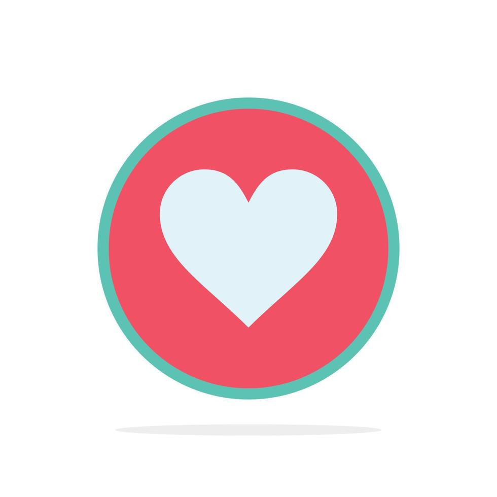 Love Heart Favorite Crack Abstract Circle Background Flat color Icon vector