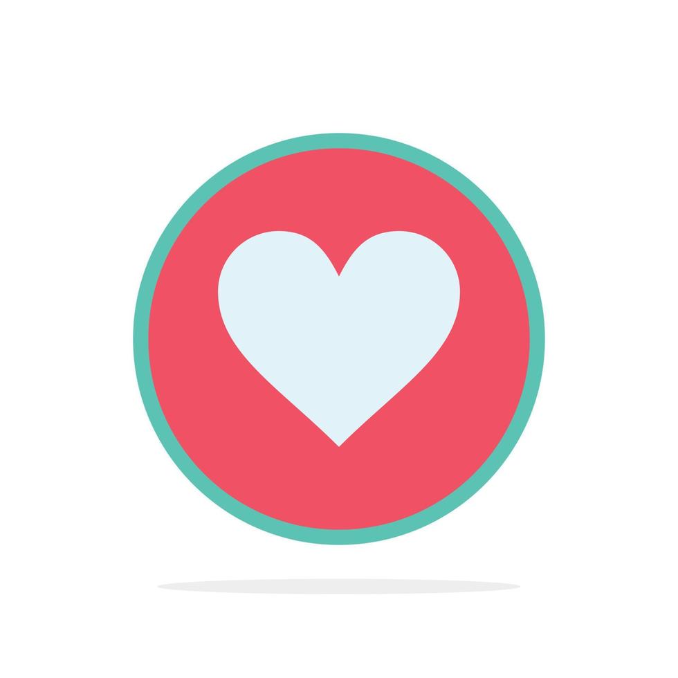 Love Heart Favorite Crack Abstract Circle Background Flat color Icon vector